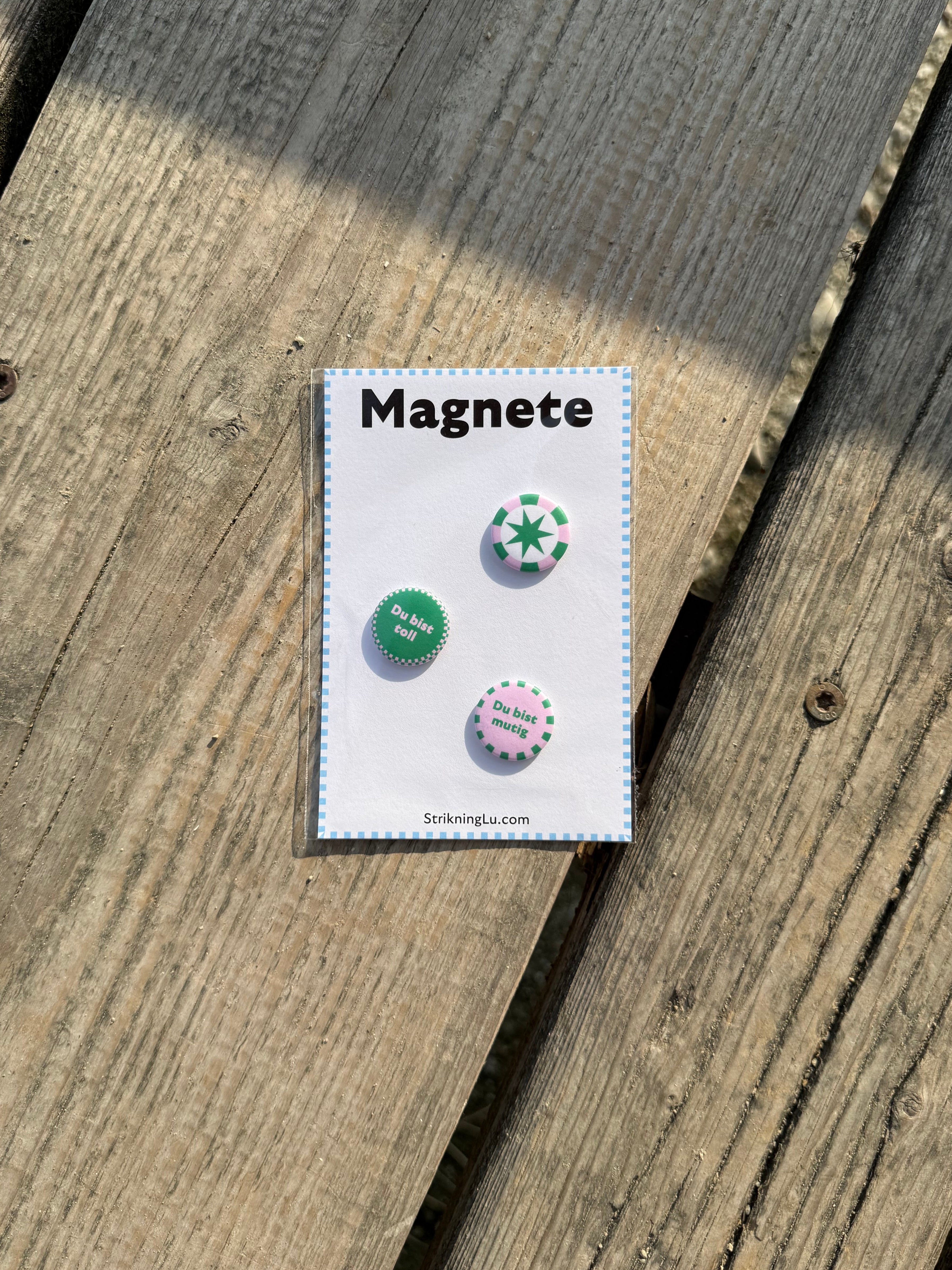 Set Magneten • Grün-Rosa