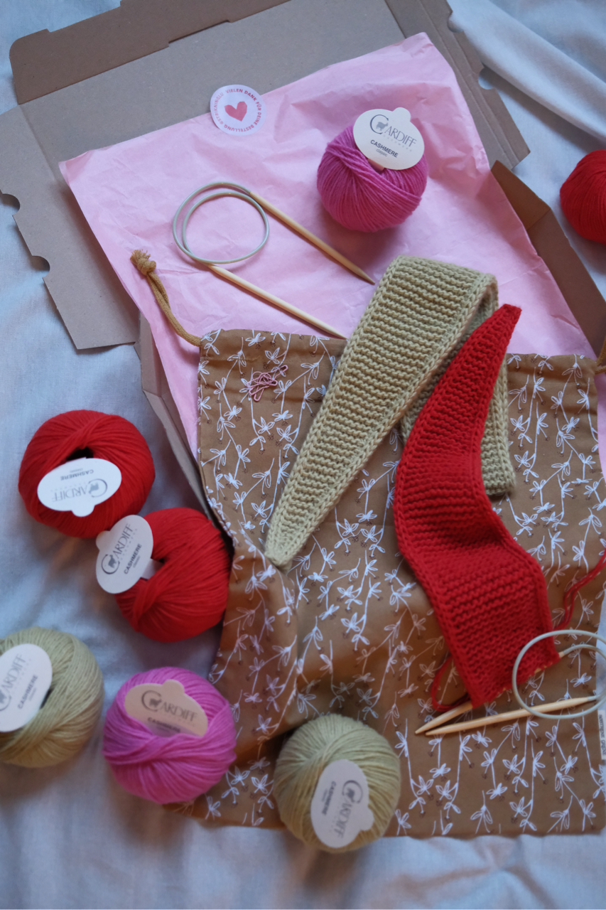 Strickset Lu's Minischal • rot •